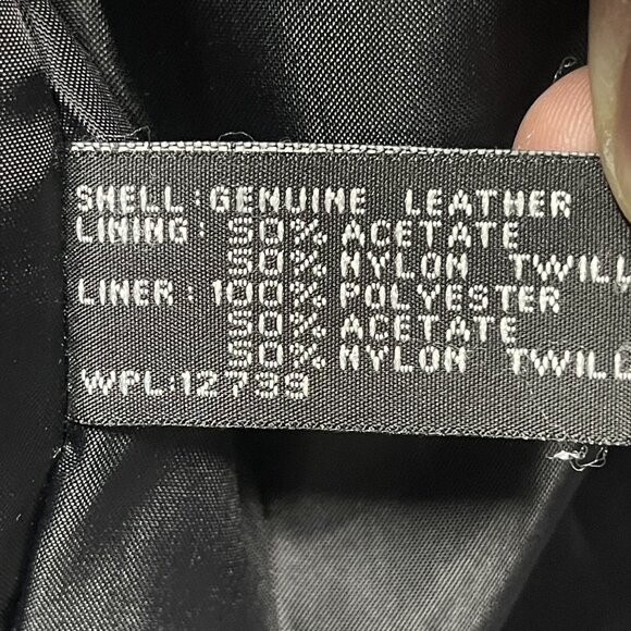 Vtg Charles Klein Black Genuine Leather Jacket Unique Seam Design Belted Waist - Picture 3 of 9